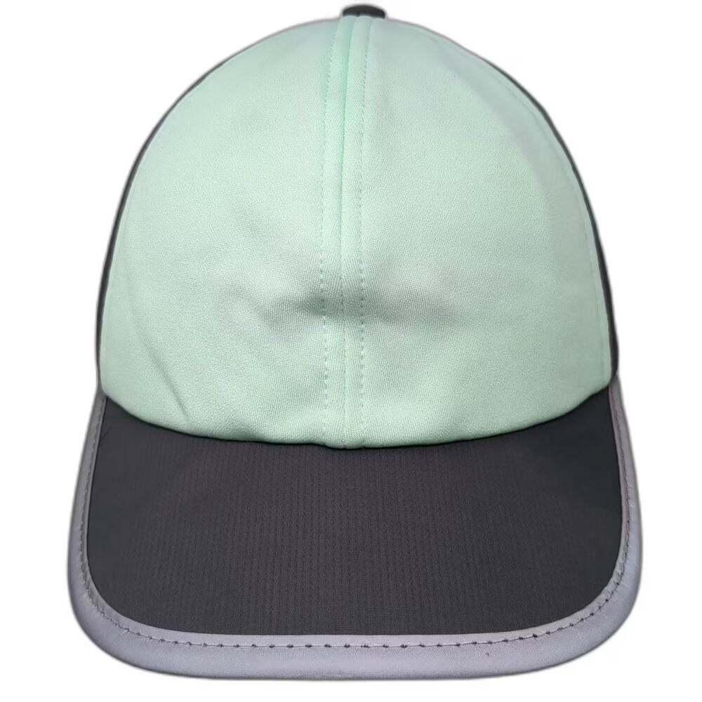 Tek Gear Green Gray Performance Baseball Cap Hat One Size Reflective Adjustable